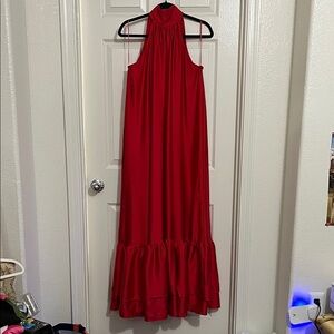 Aura Vibrant Red Maxi Dress